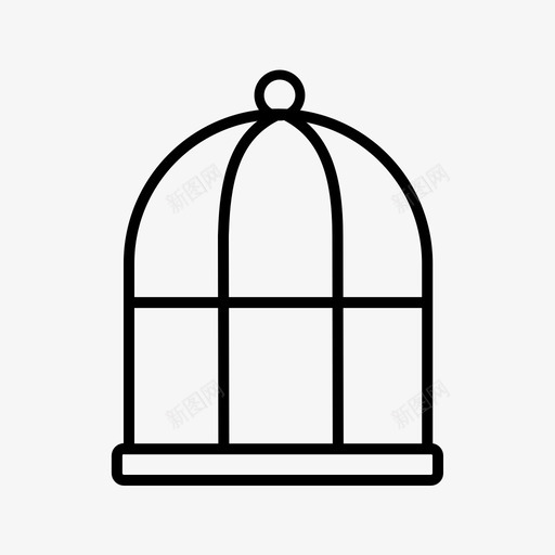笼子鸟篱笆图标svg_新图网 https://ixintu.com 宠物 宠物店 收藏1 笼子 篱笆 鸟