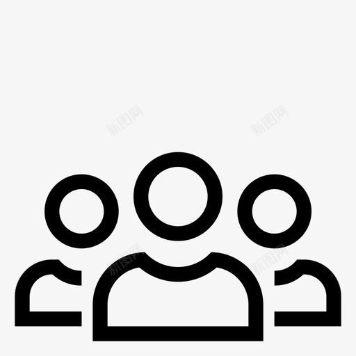 组联系人成员图标svg_新图网 https://ixintu.com 人员 基本图标 成员 组 联系人