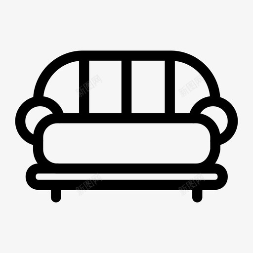 沙发经典沙发家具图标svg_新图网 https://ixintu.com 家具 座椅 座椅沙发 沙发 经典沙发