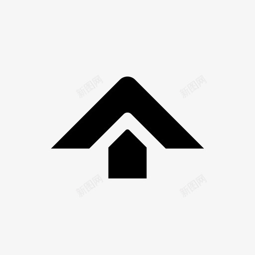 向上向上箭头增加图标svg_新图网 https://ixintu.com uiglyphvol01 上载 向上 向上签名 向上箭头 增加