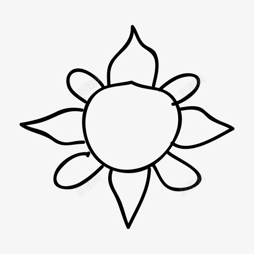 花太阳图标svg_新图网 https://ixintu.com 太阳 花