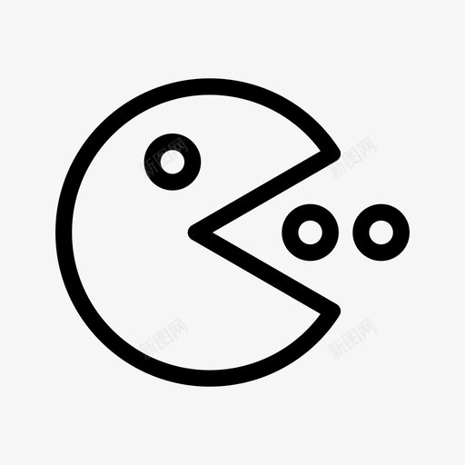 pacman游戏游戏套装图标svg_新图网 https://ixintu.com pacman 游戏 游戏套装