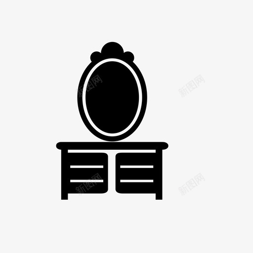 梳妆台 化妆台svg_新图网 https://ixintu.com 梳妆台 化妆台