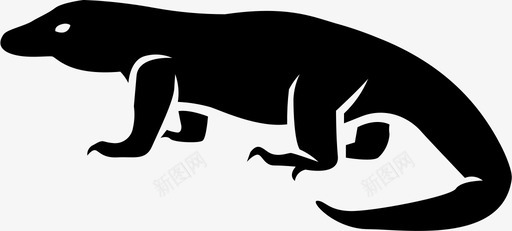 科莫多龙大型蜥蜴图标图标