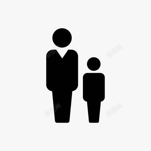 单亲父亲孩子男人图标svg_新图网 https://ixintu.com 单亲父亲 孩子 家庭 父母 男人
