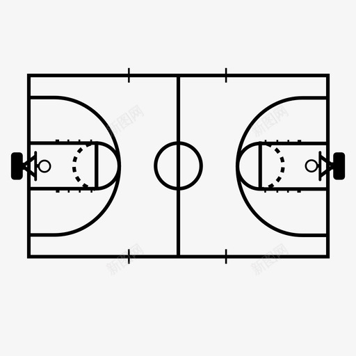 篮球场网图标svg_新图网 https://ixintu.com 篮球场 网