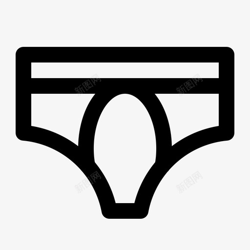 内衣短裤衣服和配件线图标svg_新图网 https://ixintu.com 内衣 短裤 衣服和配件线图标