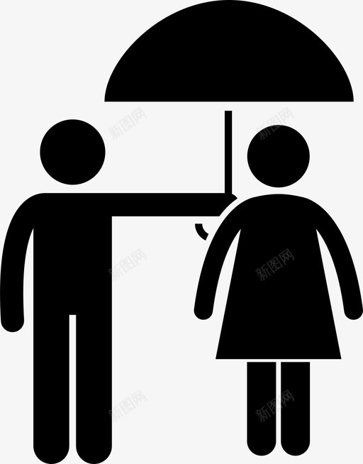 牺牲关心绅士图标svg_新图网 https://ixintu.com 伞 关心 爱 牺牲 绅士