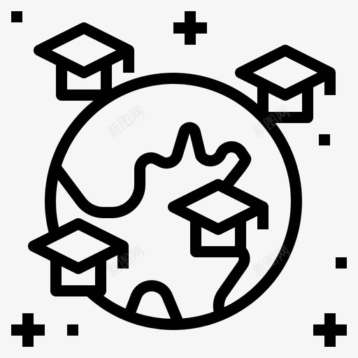 全球教育学习在线图标svg_新图网 https://ixintu.com 全球 全球教育 在线 在线教育 学习