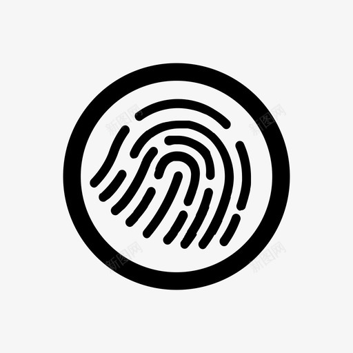 指纹数字身份图标svg_新图网 https://ixintu.com 指纹 数字 界面 身份
