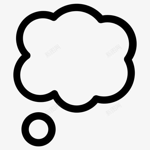思想泡沫图标svg_新图网 https://ixintu.com 思想泡沫