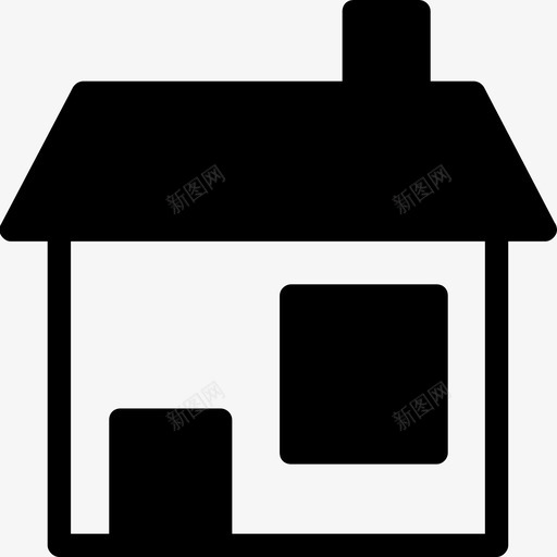 旅行建筑小屋图标svg_新图网 https://ixintu.com 夏季和旅行字形图标集 家 小屋 建筑 房子 旅行