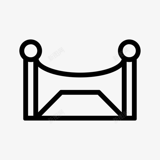vip区障碍物入口图标svg_新图网 https://ixintu.com vip区 入口 天鹅绒rop 旅行和设施 红地毯 障碍物