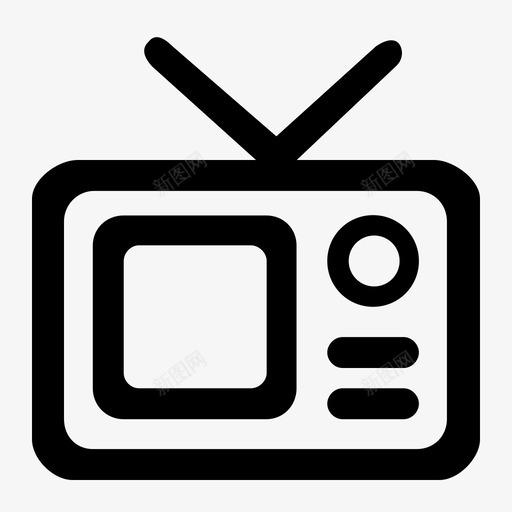 电视机svg_新图网 https://ixintu.com 电视机