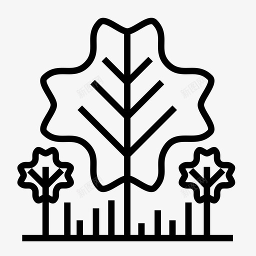 树绿色自然图标svg_新图网 https://ixintu.com 树 树木 植物 绿色 自然