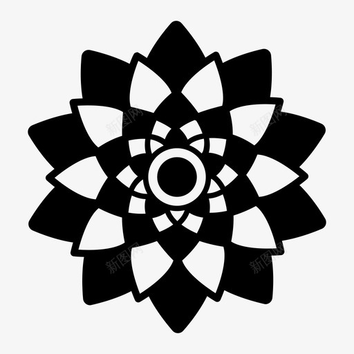 霎哈斯拉脉轮冠轮曼陀罗图标svg_新图网 https://ixintu.com 冠轮 医药保健固体 曼陀罗 活力 霎哈斯拉脉轮