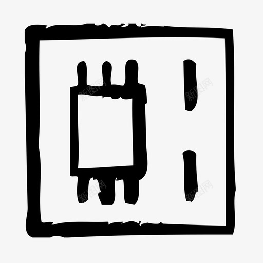 主板设备电子图标svg_新图网 https://ixintu.com 主板 小工具 电子 硬件 草图 设备