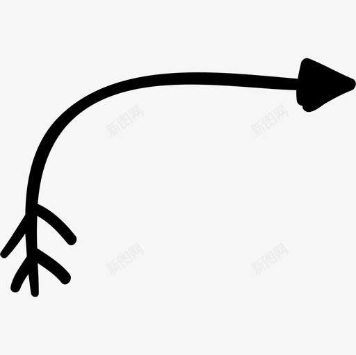 右转箭头手绘箭头黑色图标svg_新图网 https://ixintu.com 右转箭头 手绘箭头 黑色