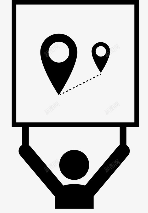 横幅路线活动家广告图标svg_新图网 https://ixintu.com 地点 广告 抗议 标语牌 横幅路线 活动家 示威