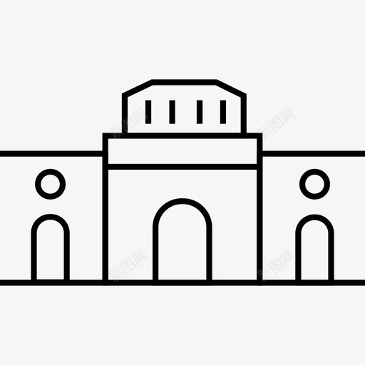 埃里温建筑地标图标svg_新图网 https://ixintu.com 地标 埃里温 建筑 旅游 纪念碑 首都世界地标线