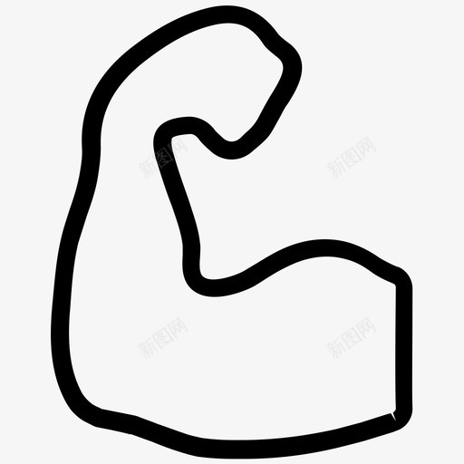 强壮的肌肉手臂健美运动员图标svg_新图网 https://ixintu.com 健美运动员 力量 医疗保健线5 强壮的肌肉 手臂