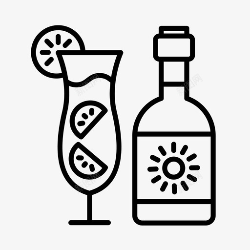 鸡尾酒酒精饮料图标svg_新图网 https://ixintu.com 墨西哥 拉丁美洲 酒精 饮料 鸡尾酒