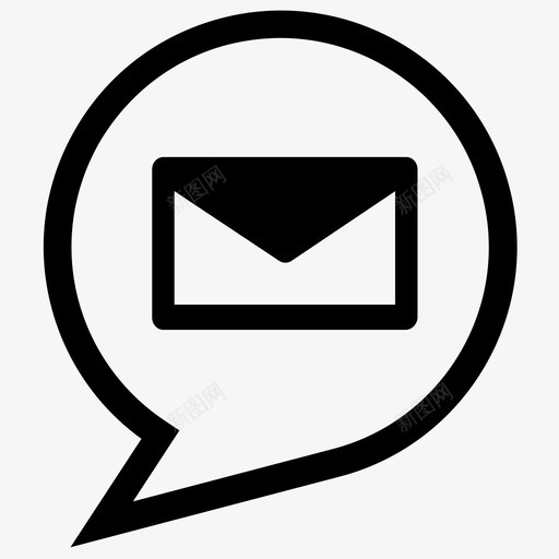电子邮件聊天收件箱图标svg_新图网 https://ixintu.com 信息 收件箱 消息 电子邮件 聊天 语音气泡 语音气泡集2