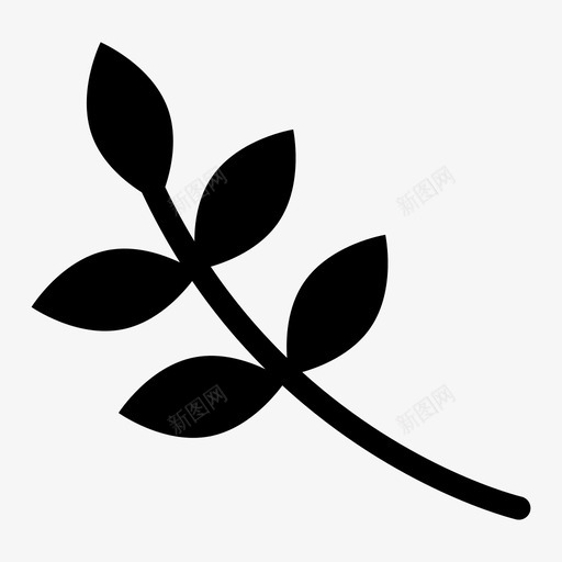 树枝树叶绿叶图标svg_新图网 https://ixintu.com 树叶 树木 树枝 植物 植物和花卉 绿叶