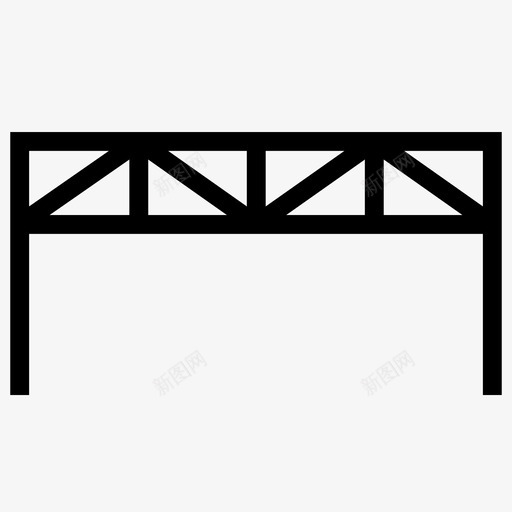 桁架框架大梁图标svg_新图网 https://ixintu.com 大梁 桁架 框架 结构