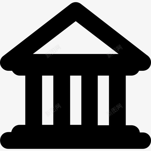 罗马万神殿建筑书房图标svg_新图网 https://ixintu.com 书房 建筑 罗马万神殿