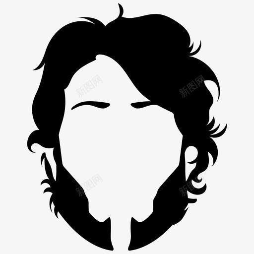 胡须脸面部毛发图标svg_新图网 https://ixintu.com 胡须 脸 面部毛发