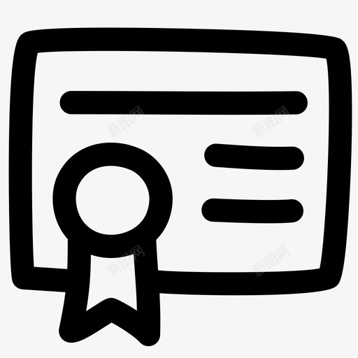证书学位文凭图标svg_新图网 https://ixintu.com 学位 文凭 杂项大纲 证书