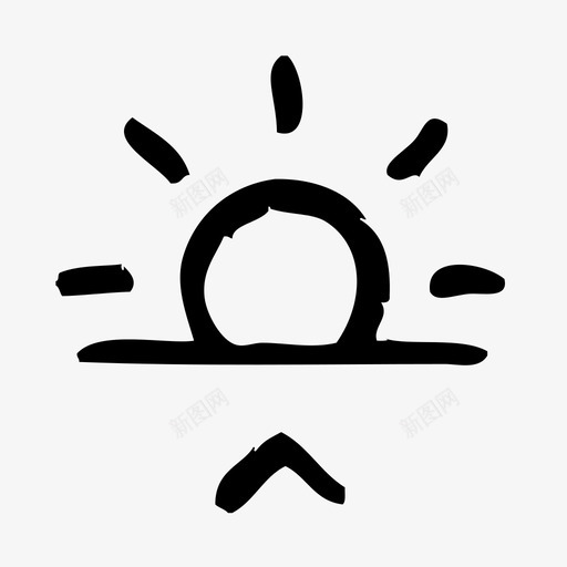 日出预报天气图标svg_新图网 https://ixintu.com 天气 日出 粗略的 预报