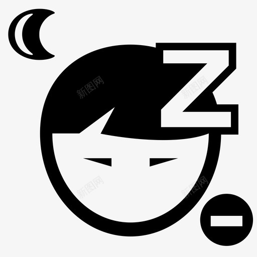 睡眠-晚-平svg_新图网 https://ixintu.com 睡眠-晚-平