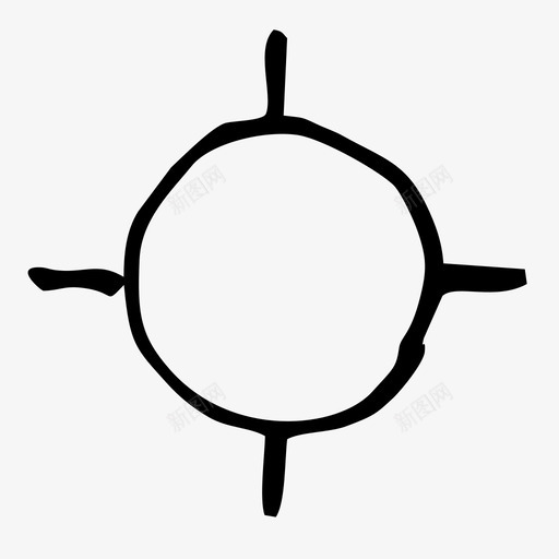 瞄准手绘素描图标svg_新图网 https://ixintu.com 手绘 瞄准 素描