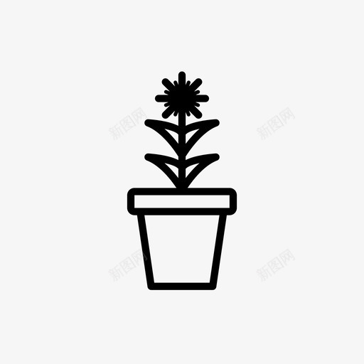 盆栽仙人掌灌木图标svg_新图网 https://ixintu.com 仙人掌 灌木 盆栽 花园02