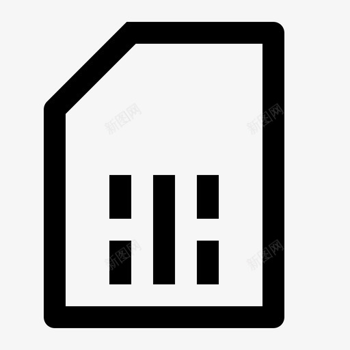 sim卡芯片手机图标svg_新图网 https://ixintu.com sim卡 手机 电话 芯片 计算机和电子线路图标 话务员