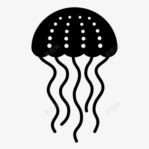 水母海洋海底世界图标svg_新图网 https://ixintu.com 夏天 水母 海底世界 海洋