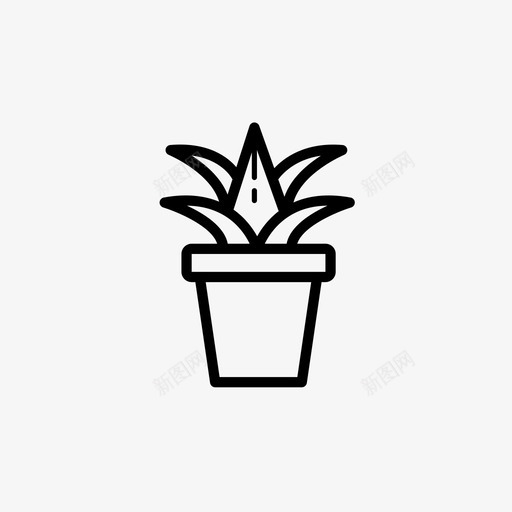 盆栽仙人掌灌木图标svg_新图网 https://ixintu.com 仙人掌 灌木 盆栽 花园02