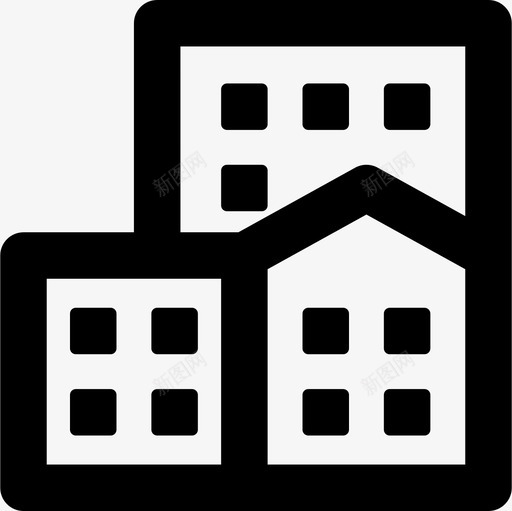 办公楼商业和办公室图标svg_新图网 https://ixintu.com 办公楼 商业和办公室