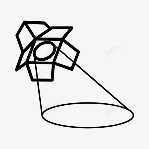 聚光灯名气展厅图标svg_新图网 https://ixintu.com 名气 展厅 工作室 聚光灯