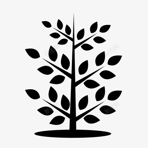 树树枝绿色图标svg_新图网 https://ixintu.com 叶子 树 树木 树枝 绿色 自然