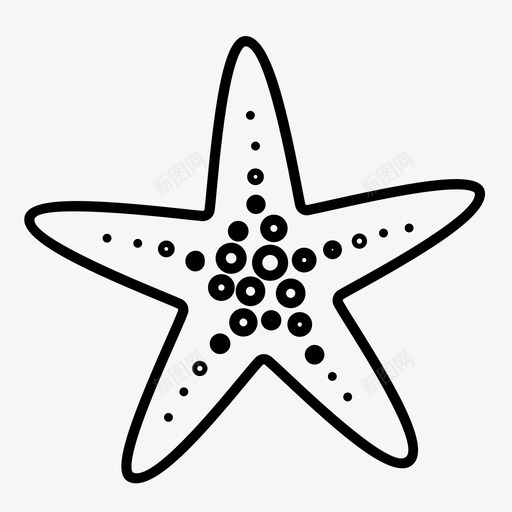 海星海洋生物图标svg_新图网 https://ixintu.com 海星 海洋生物