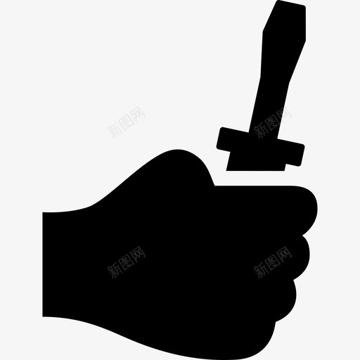 手举螺丝刀手势手举起来图标svg_新图网 https://ixintu.com 手举螺丝刀 手举起来 手势
