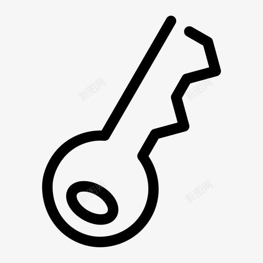 钥匙孔图标svg_新图网 https://ixintu.com 孔 钥匙