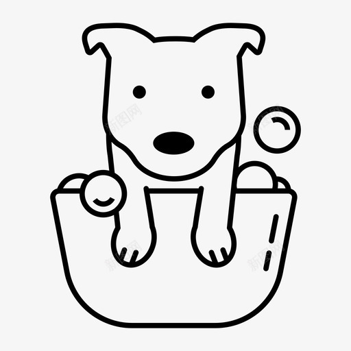 洗狗梳洗狗图标svg_新图网 https://ixintu.com 梳洗狗 洗狗