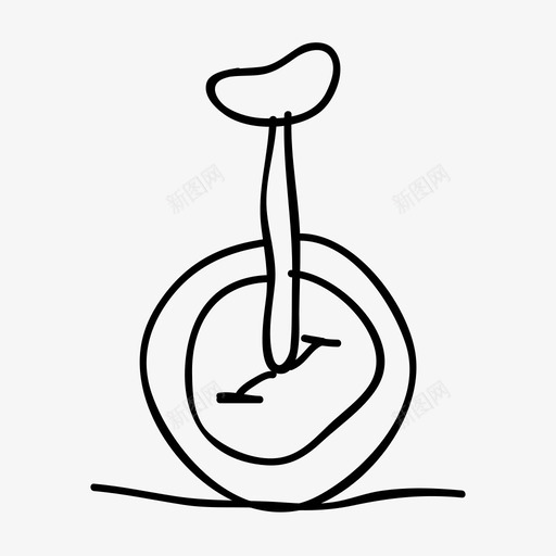 独轮车自行车嘉年华图标svg_新图网 https://ixintu.com 嘉年华 娱乐 独轮车 自行车 节日 马戏团