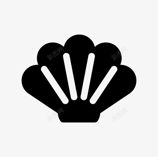 贝壳海滩大海图标svg_新图网 https://ixintu.com 假期 夏天 大海 暑假填充图标集 海滩 贝壳