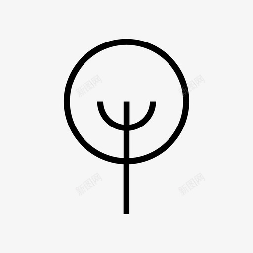 树森林花园图标svg_新图网 https://ixintu.com 木材 树 树木 森林 自然 花园