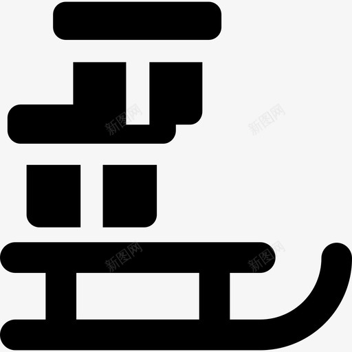圣诞老人雪橇圣诞节时间图标svg_新图网 https://ixintu.com 圣诞老人雪橇 圣诞节时间